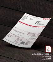 Utility bill | mts | SRB | 1